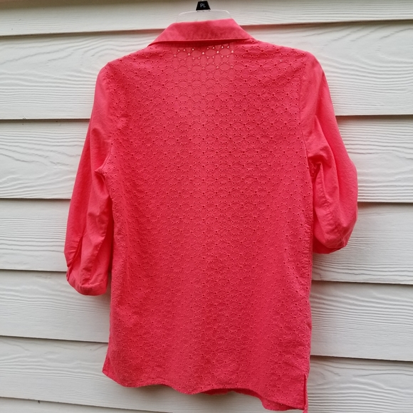 M CORAL eyelet button up tunic top - Picture 15 of 15